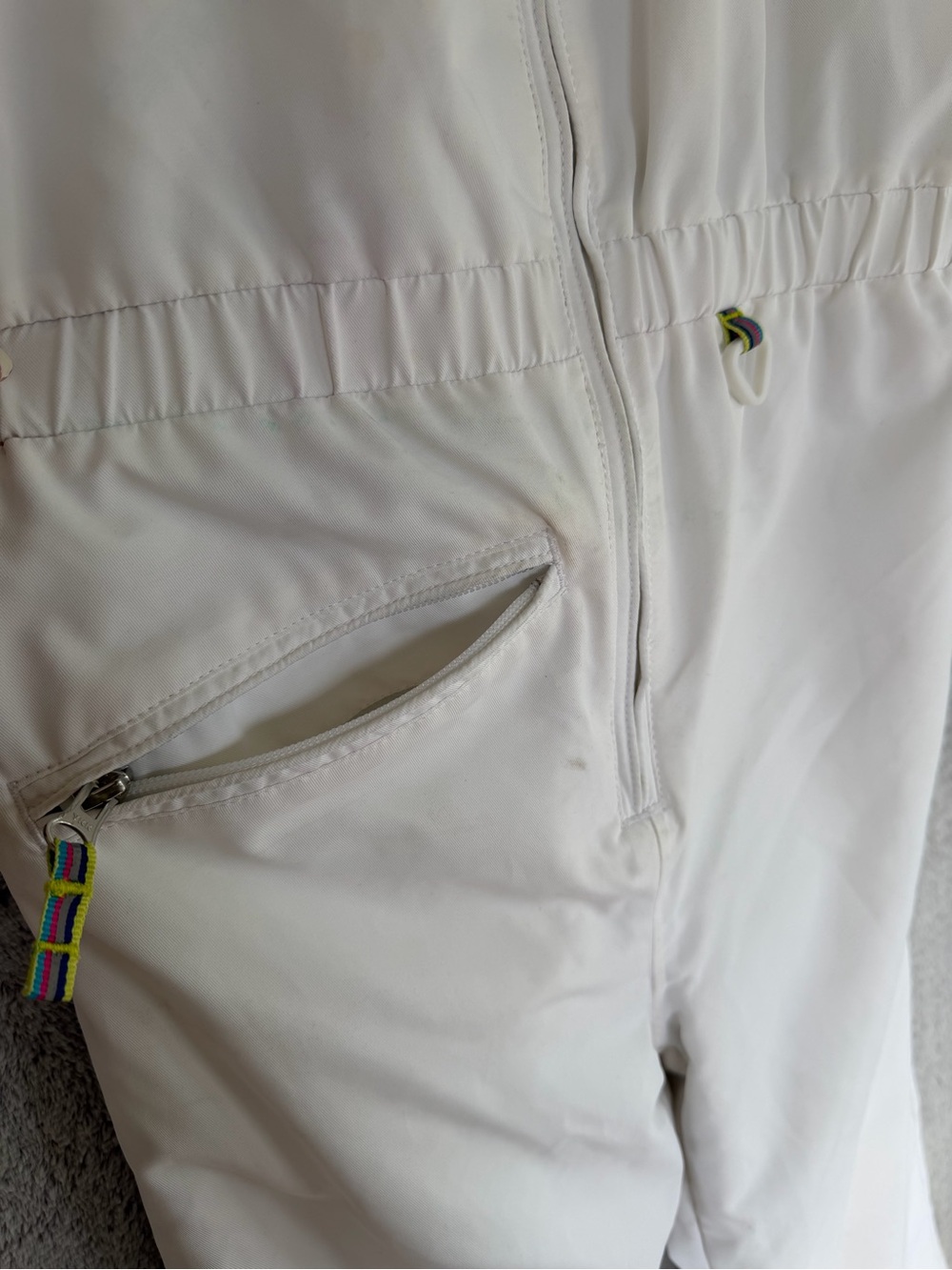 Obermeyer girls Snoverall white Pants size 8 - Picture 2 of 8